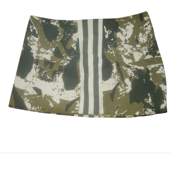 AKIRA ABSTRACT green cream camo stripe mini skirt 1x cotton - Picture 8 of 8